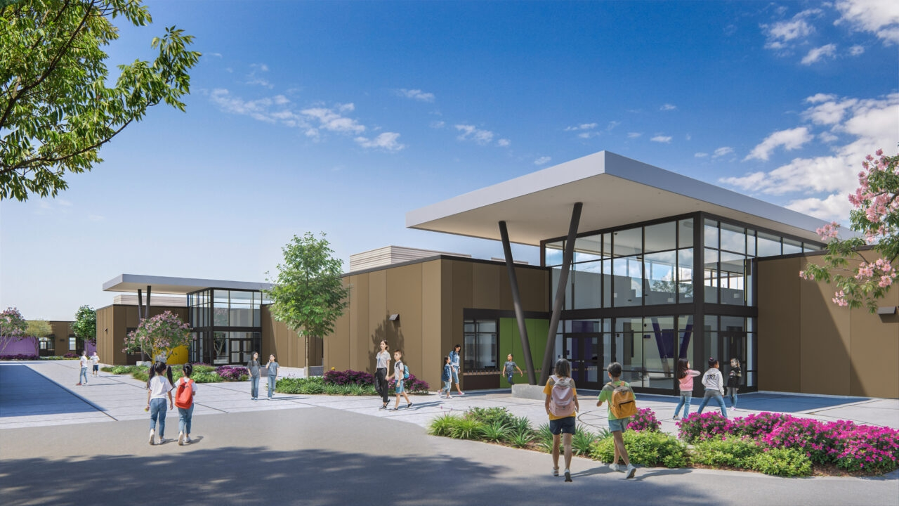 New Laurelwood Elementary School campus rendering