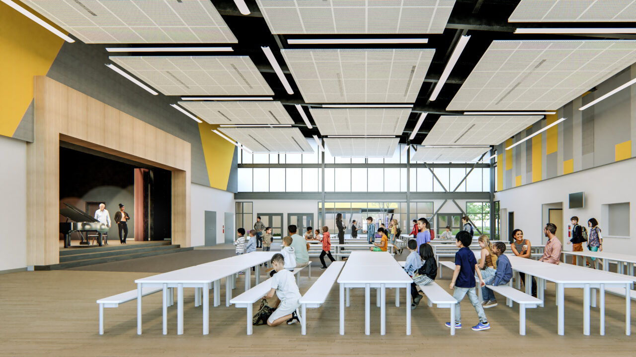 New Laurelwood Elementary School multipurpose space