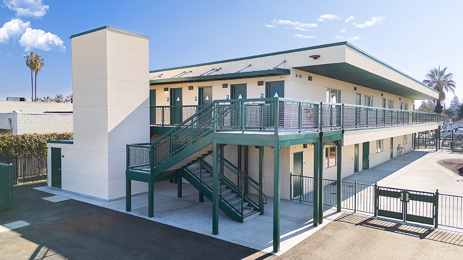 Luther Burbank Elementary School two-story modular classroom building